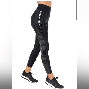 Ultracor high waisted crocodile leggings in BLUE